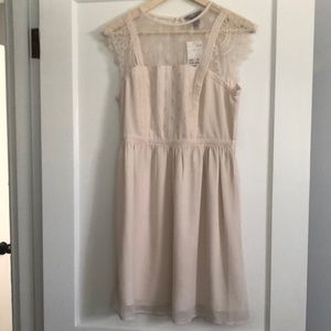 H & M Soft & Feminine Dress Accented with Lace & Ribbons